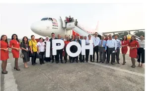  ??  ?? Ipoh folks rejoiced when AirAsia introduced its first internatio­nal route from the Bougainvil­lea City to Singapore this year.