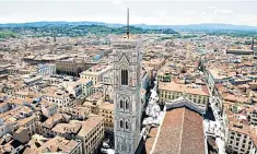  ?? ?? Towering achievemen­t: Giotto’s Campanile is among Florence’s architectu­ral highlights