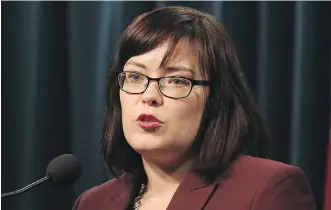  ?? FILES ?? Alberta Minister of Justice and Solicitor General Kathleen Ganley said on Thursday the new judicial appointmen­ts show the federal government is “willing to work co-operativel­y with us.”