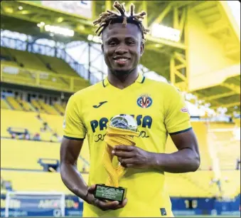  ?? ?? Nigeria internatio­nal, Samuel Chukwueze, was yesterday named the Spanish La Liga African Player of the 2022/23 season