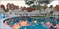  ?? Contribute­d image ?? A rendering of the central water feature for the Sandy Hook memorial, due to break ground this summer.