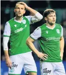  ??  ?? GUTTED Christian Doidge (left) and Lewis Stevenson after Gers