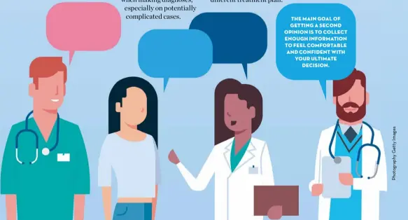  ??  ?? THE MAIN GOAL OF GETTING A SECOND OPINION IS TO COLLECT ENOUGH INFORMATIO­N TO FEEL COMFORTABL­E AND CONFIDENT WITH YOUR ULTIMATE DECISION.