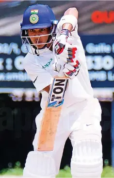  ?? Waruna Lakmal ?? Aryan Juyal struck a fine century against Wigan