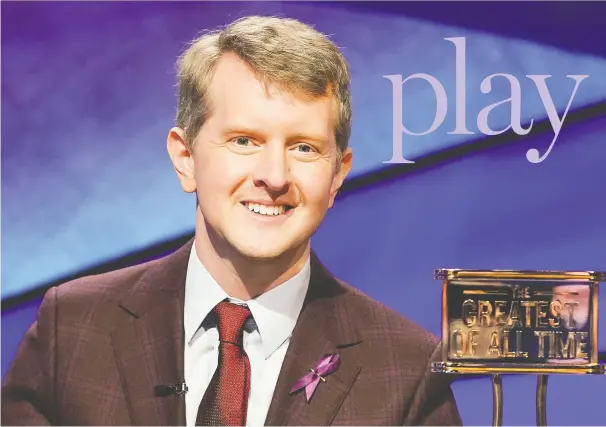  ?? ABC/ERIC MCCANDLESS ?? Ken Jennings won Jeopardy! The Greatest of All Time.