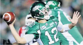  ?? TROY FLEECE/Leader-Post files ?? Tino Sunseri is returning for a third season with the Saskatchew­an Roughrider­s.