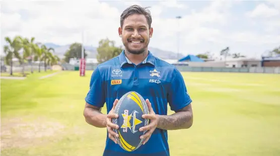  ?? Picture: SUPPLIED ?? FAMILIAR GROUND: Cowboys recruit Ben Barba at Cowboys HQ yesterday. during his first visit to Townsville as a Cowboys player.