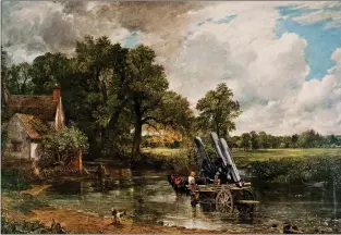  ?? ?? Peter Kennard’s Haywain with Cruise Missiles (1980): an iconoclast­ic take on Constable