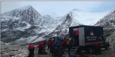  ?? The Kerry Mountain Rescue Team in action in a winter exercise on the Reeks. ??