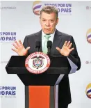  ??  ?? Santos, presidente de Colombia.