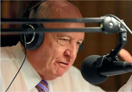  ?? NINE ?? Talkback host Alan Jones says that after 35 years, ‘‘the full stop has to go in somewhere’’.