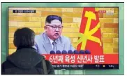  ?? (Photo AFP) ?? Kim Jong-Un s’adresse à la nation.