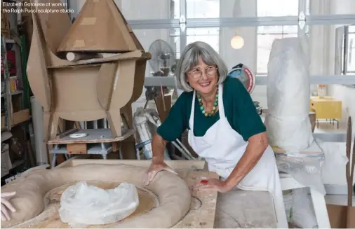  ?? ?? Elizabeth Garouste at work in the Ralph Pucci sculpture studio.