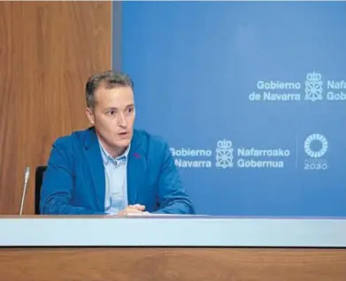  ??  ?? Luis Campos Iturralde, durante una rueda de prensa del Gobierno foral el pasado mes de septiembre.