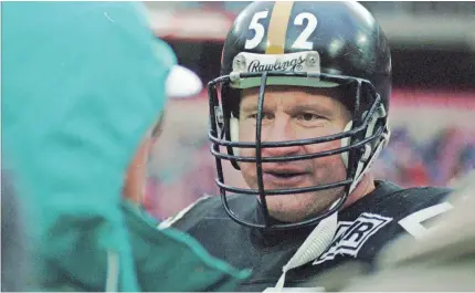  ?? AP ?? Steelers Hall of Fame center Mike Webster was diagnosed with the brain disease CTE after his death in 2002 at age 50.