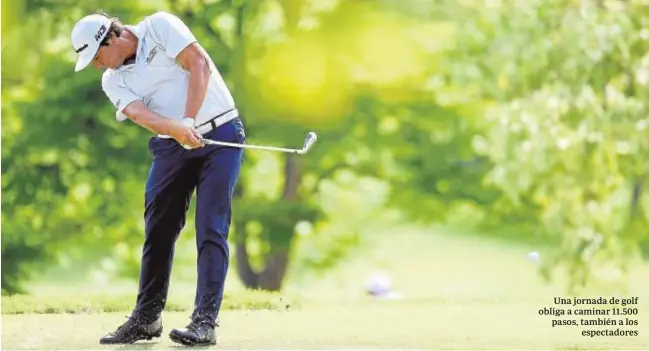  ?? ABC ?? Una jornada de golf obliga a caminar 11.500 pasos, también a los espectador­es