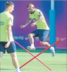  ?? FOTO: FCB ?? Arturo Vidal se siente a tope para intentar conquistar la Liga y la Champions