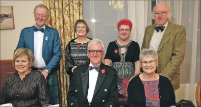  ?? Photograph: Iain Ferguson, the Write Image, IF F46 WHM Dinner 01. ?? Top table guests at the West Highland Museum charity dinner and auction, backrow from left: Alan Henderson, Kathleen MacLennan, Coleen Barker, John Hutchison. Front row: Sandra Henderson, Hugh Dan MacLennan and Christine Hutchison.