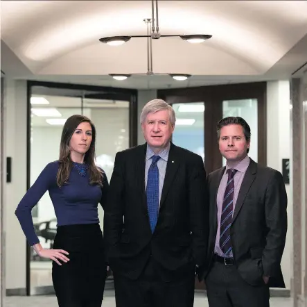  ?? PHILIP CHEUNG/ FOR NATIONAL POST ?? Portfolio manager Genevieve Roch- Decter, left, president and chief executive officer Michael B. Decter and portfolio manager Andrew Pink from LDIC Inc. can recommend a number of oilpatch infrastruc­ture companies that are solid investment bets.