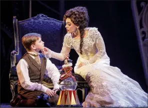  ?? Special to the Democrat-Gazette/JOAN MARCUS ?? Ten years after the end of Phantom of the Opera, Christine Daae (Meghan Picerno) has married and has a son (Jake Heston Miller).