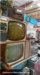  ??  ?? Flashback to 1960s television sets