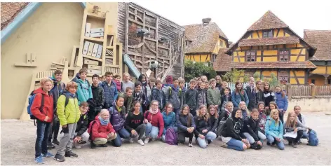  ?? FOTO: LISE-MEITNER-GYMNASIUM ?? Ein Besuch im Freilichtm­useum „Écomusée d‘Alsace“gehörte auch zu den Programmpu­nkten der Drittortbe­gegnung.