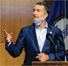  ?? BOB BROWN/ RICHMOND TIMES- DISPATCH ?? Members of anti- government paramilita­ry groups accused of plotting to kidnapMich­igan’s governor also talked of abducting Virginia Gov. Ralph Northam( above), an FBI agent testified.