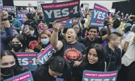  ?? ABORTION RIGHTS Robert Gauthier Los Angeles Times ?? measure Propositio­n 1 appealed to California­ns from across the political spectrum, minimizing its benefit to Democrats on the ballot.