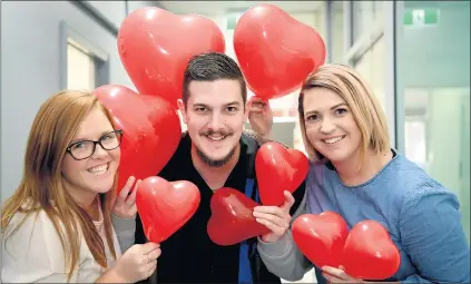  ??  ?? RANDOM ACTS OF KINDNESS: Leadership Wimmera participan­ts, from left, Brooke Macinnes, Brody Short and Mary Bysouth have joined forces to put smiles on people’s faces. Absent, Dannae Woolman.
Picture: PAUL CARRACHER