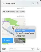  ?? ?? Auf iphones und ipads gibt es eine Taste zum Teilen des Standorts, die jetzt auch auf dem Mac kommen soll. Außerdem ist nun schnelles direktes Antworten auf eine Nachricht möglich.