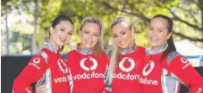  ??  ?? Vodaphone girls (from left) Saskia Geraghty, Jess Assim, Alisa Robinson and Jasmin McCurdy.