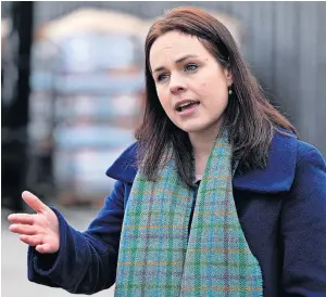  ?? ?? Under fire SNP leader candidate Kate Forbes has faced criticism for some comments made about same-sex marriage