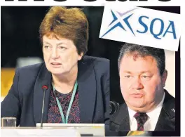  ??  ?? PRESSURE Ex-chief executive Janet Brown and Alistair Shaw