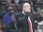  ?? KAMIL KRZACZYNSK­I - THE ASSOCIATED PRESS ?? FILE - In this Tuesday, April 9, 2019, file photo, Chicago Bulls head coach Jim Boylen reacts during the second half of an NBA basketball game against the New York Knicks, in Chicago. The Chicago Bulls fired coach Jim Boylen on Friday, Aug. 14, 2020, as the new front office begins its remake of a team that missed the playoffs again.