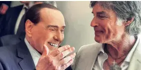  ?? (Ansa) ?? L’ospite L’attore Ron Moss, 70 anni, Ridge in Beautiful con Berlusconi: «Lo voterei»