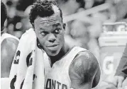  ?? [AP PHOTO] ?? In this March 8, 2017, file photo, Atlanta Hawks’ Dennis Schroder sits on the bench during the second quarter of a game against the Brooklyn Nets in Atlanta, Ga. Schroder has been charged with battery after a fight at a late-night restaurant.