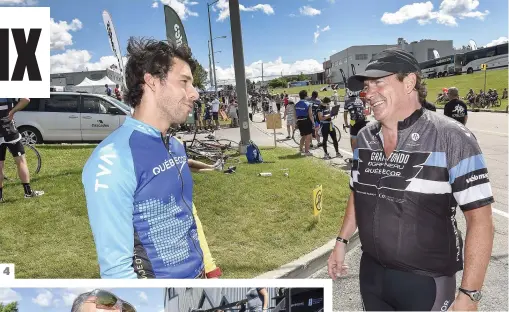  ??  ?? PHOTOS DANIEL MALLARD
Le gagnant Danis Dupuis a mis 2 h 42 min pour franchir les 118 km séparant Trois-rivières à Saint-augustin.
La cycliste profession­nelle Lex Albrecht a signé l’un des meilleurs temps de la journée.
Alex Harvey est venu...