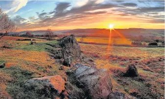  ??  ?? Sunset over Charnwood Forest. Picture courtesy of Chris Donohoe.