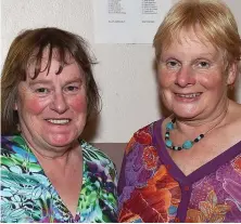  ??  ?? Maria Woods and Catherine Murray at the ceilí held in Duleek Parish Centre. Below: Aidan and Agnes McCabe