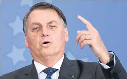  ?? AFP ?? Bolsonaro sigue negando su incompeten­cia, negando la pandemia.