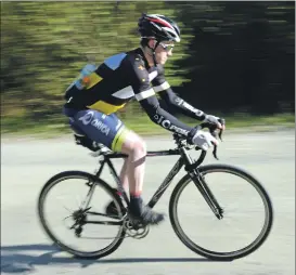  ?? 25_c19ultra02 ?? A speedy cyclist in action during the 2017 Kintyre Way Ultra Cycle.