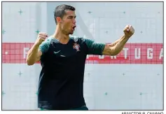  ?? AP/VICTOR R. CAIVANO ?? Portugal’s Cristiano Ronaldo has scored four goals while carrying his team to victories in its first two matches in what could be his final World Cup.