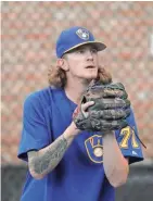  ?? ASSOCIATED PRESS ?? Milwaukee Brewers relief pitcher Josh Hader apologized for the offensive tweets that he made in 2011 when he was 17.