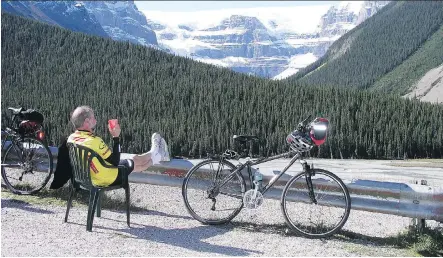  ?? PHOTO COURTESY ROCKY MOUNTAIN CYCLE TOURS ?? Parks Canada is turning to the public to comment on a pathway plan along the Icefields Parkway.