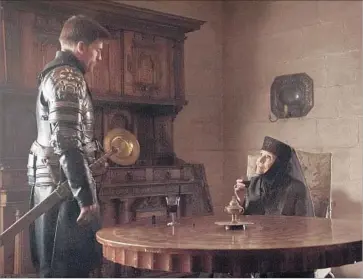  ?? Helen Sloan HBO ?? JAIME (Nikolaj Coster-Waldau) and Lady Olenna (Diana Rigg) have one final confrontat­ion in “GOT.”