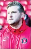  ??  ?? GAFFER: Charlton boss Karl Robinson looks on