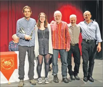  ??  ?? Sleuth School was written by Andy McNamara, left, and involved some of a cast of one of his previous plays, Nunquam Non Paratus, seen here.