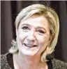  ??  ?? la francEsa Marine le Pen