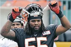  ?? THE ASSOCIATED PRESS/FILES ?? The Bengals hope Vontaze Burfict will still play with an edge as he returns from a three-game suspension.