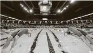  ?? Mark J. Terrill / Associated Press ?? The change to the U.S. Olympic Swimming Trials is designed to reduce overcrowdi­ng on the pool deck, adjacent warmup pool and athlete seating areas.